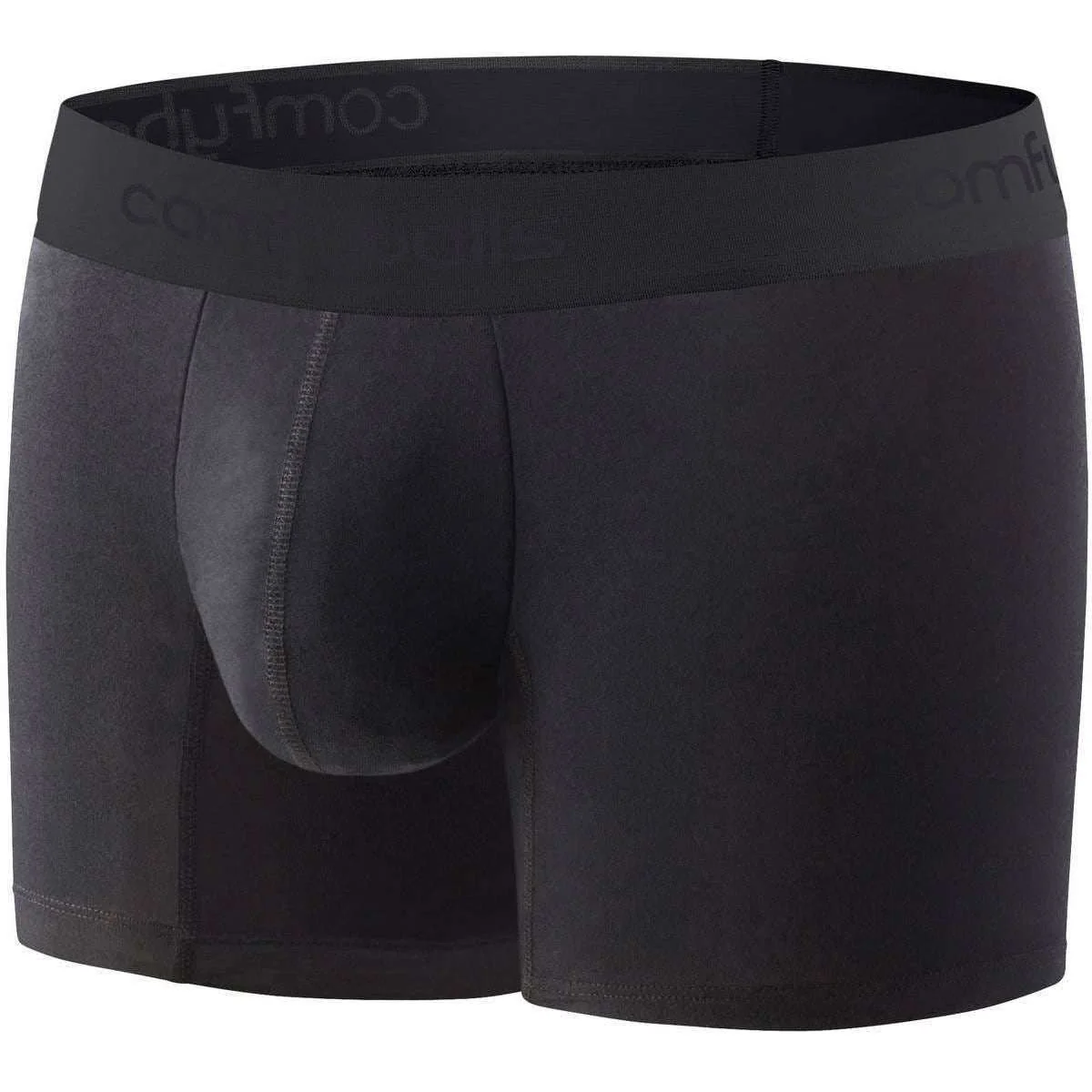 Comfyballs No Show Cotton Long Boxer - Ghost Black - Image 2