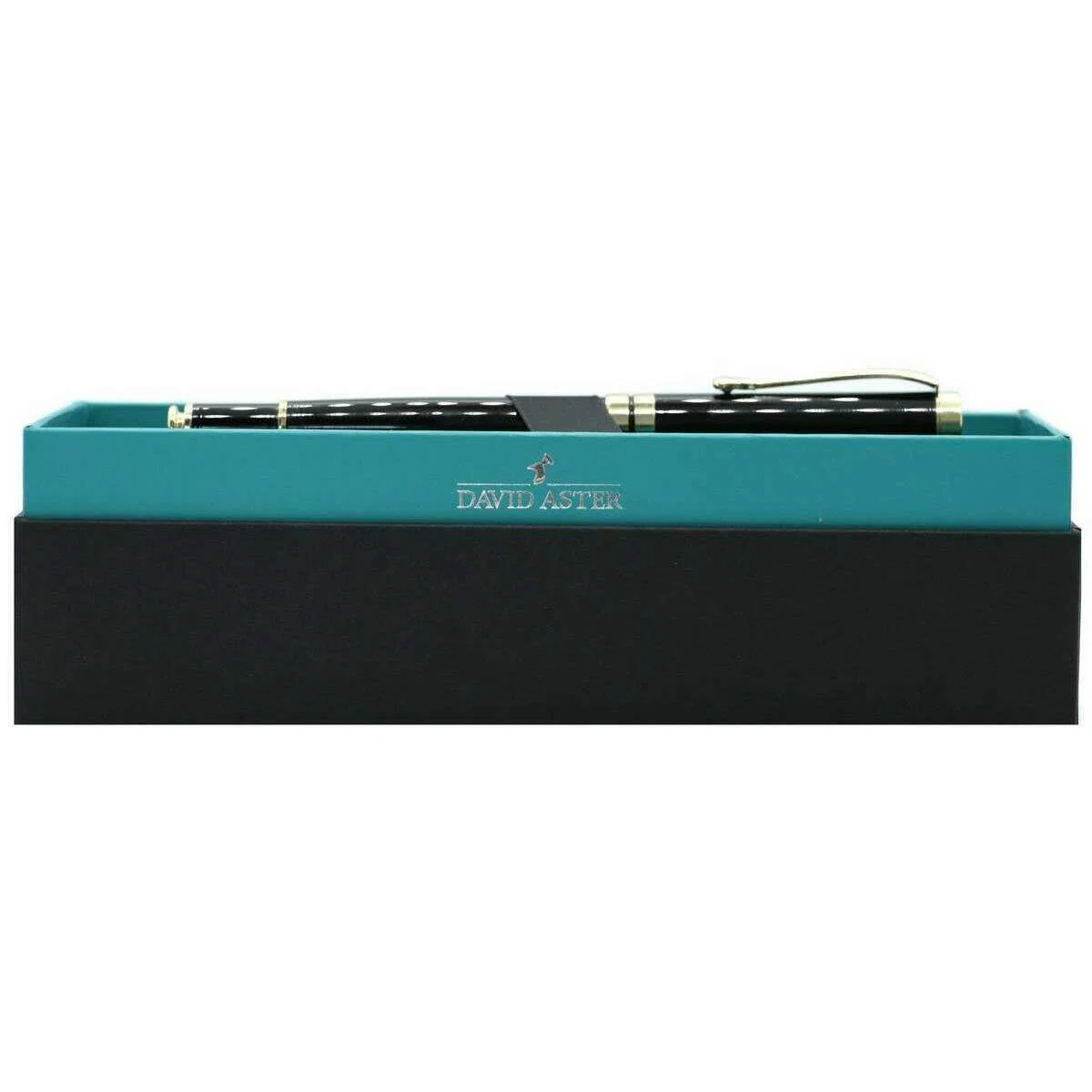 David Aster Roller Ball Pen - Black/Gold - Image 2