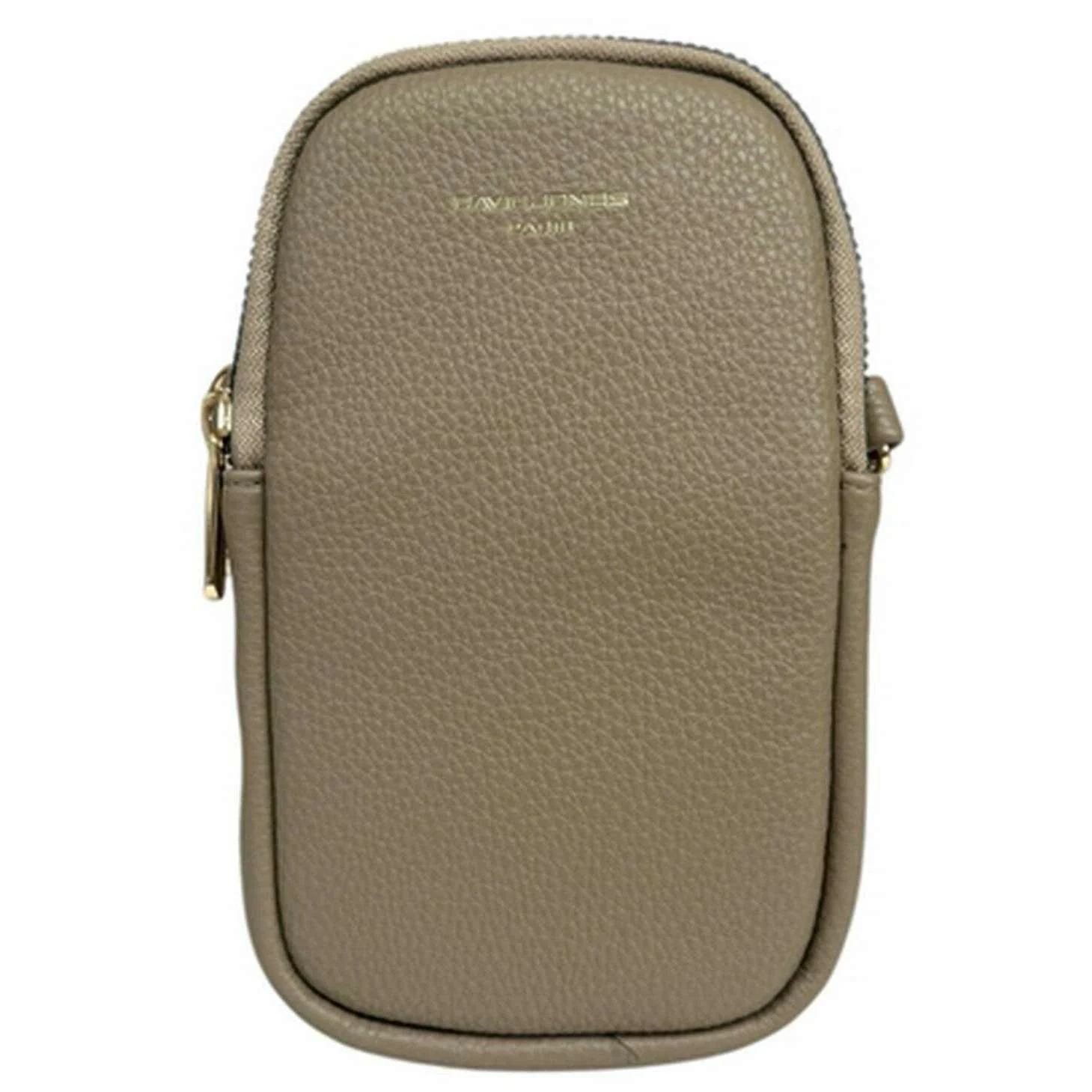 David Jones Double Zip Phone Case Bag - Gravel Grey