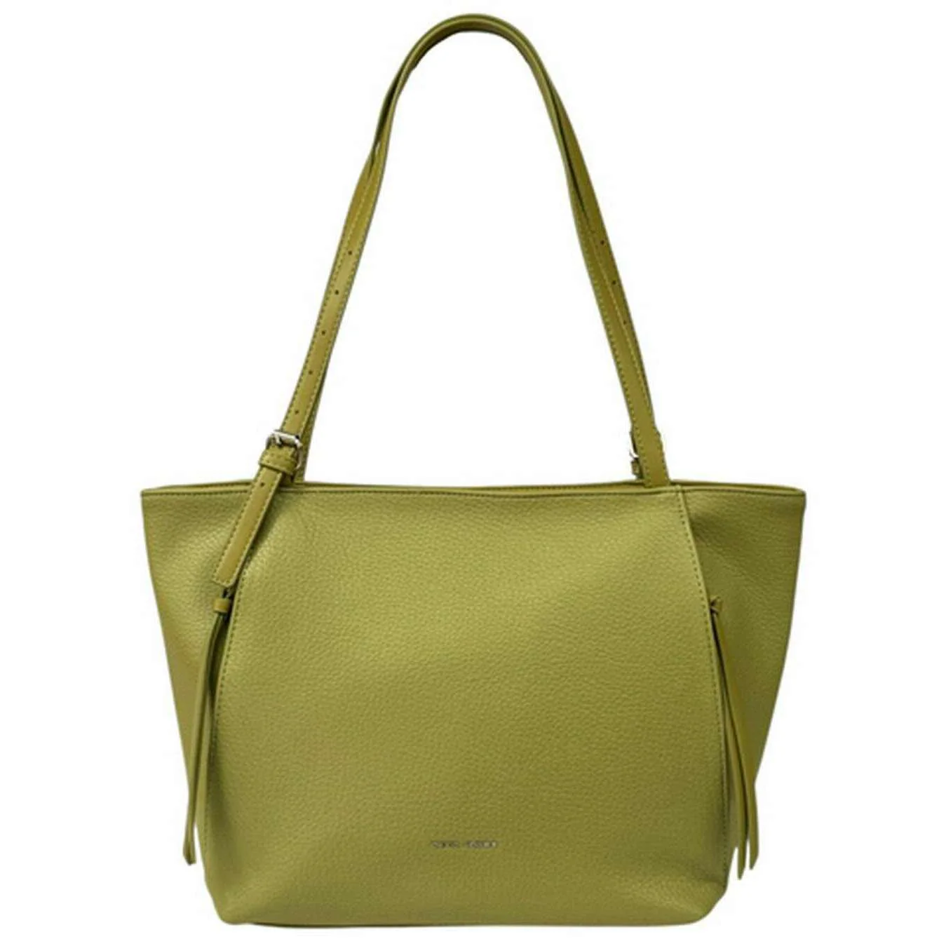 David Jones Medium Shopper Bag - Dark Lime Green