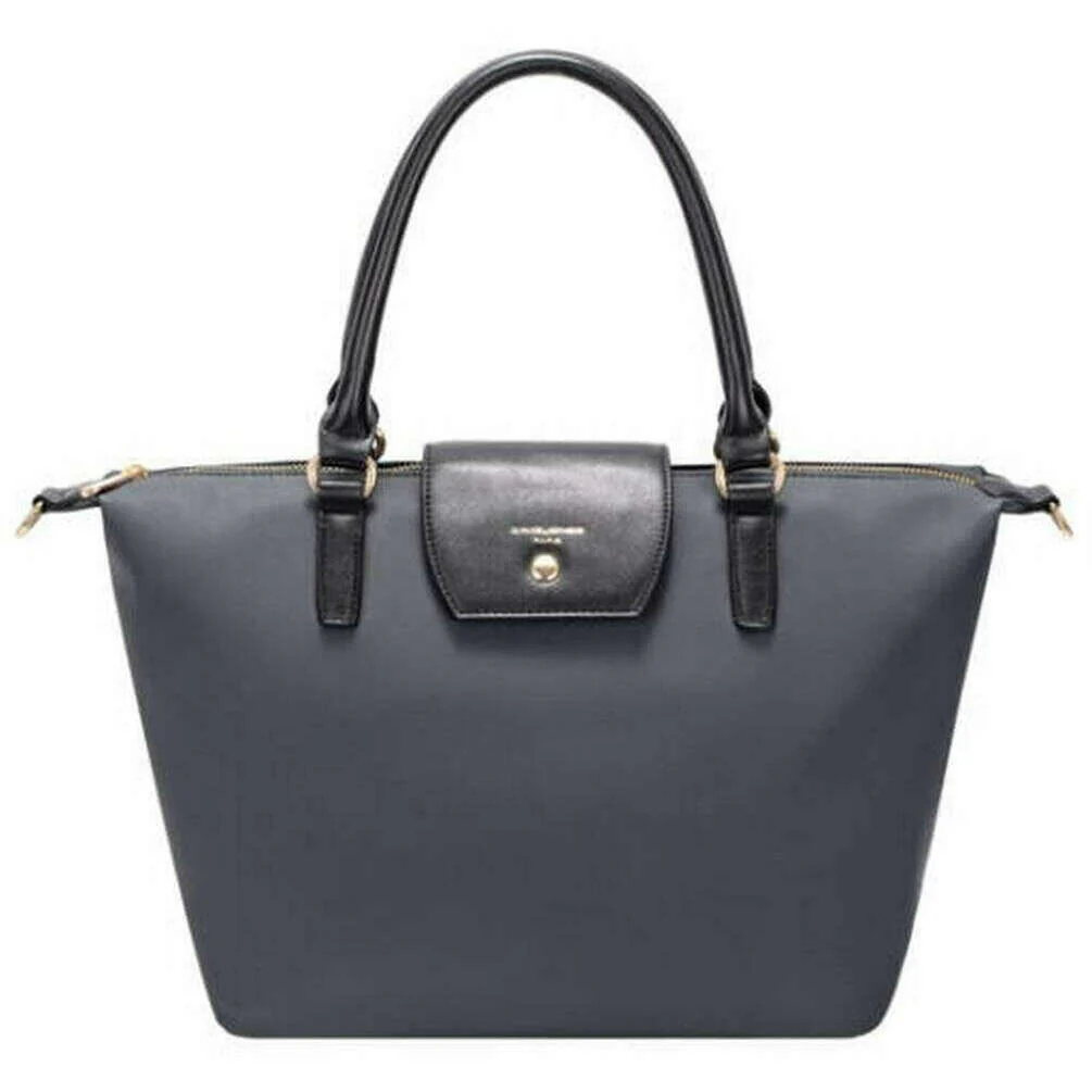 David Jones Medium Tab Over Tote Bag - Black