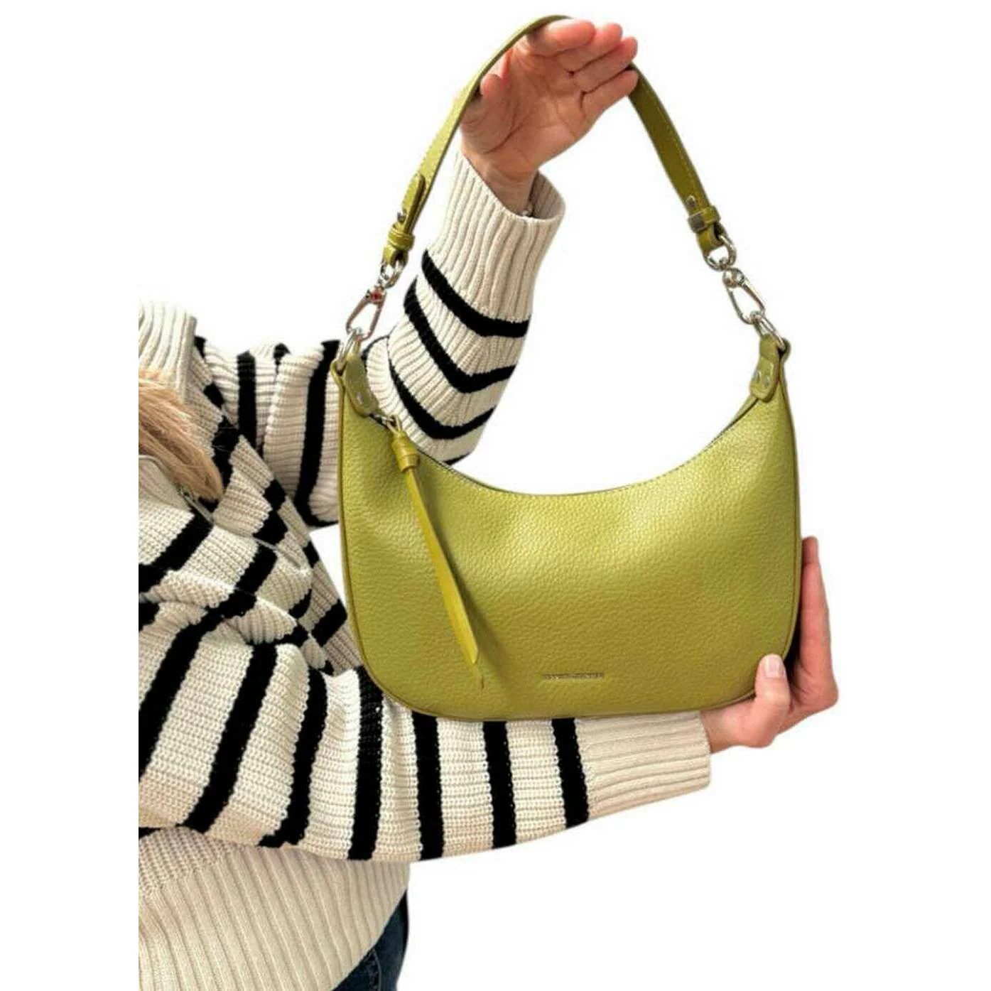 David Jones Scoop Shoulder Bag - Dark Lime Green - Image 2