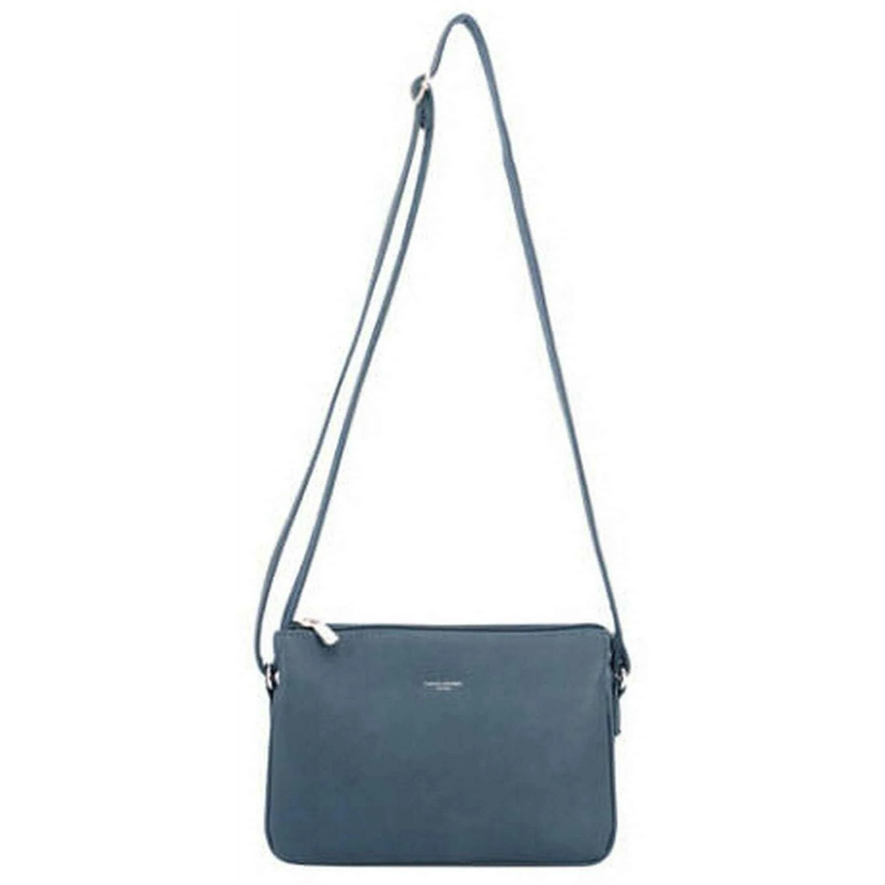 David Jones Triple Gusset Cross-Body Bag - Bering Sea Blue
