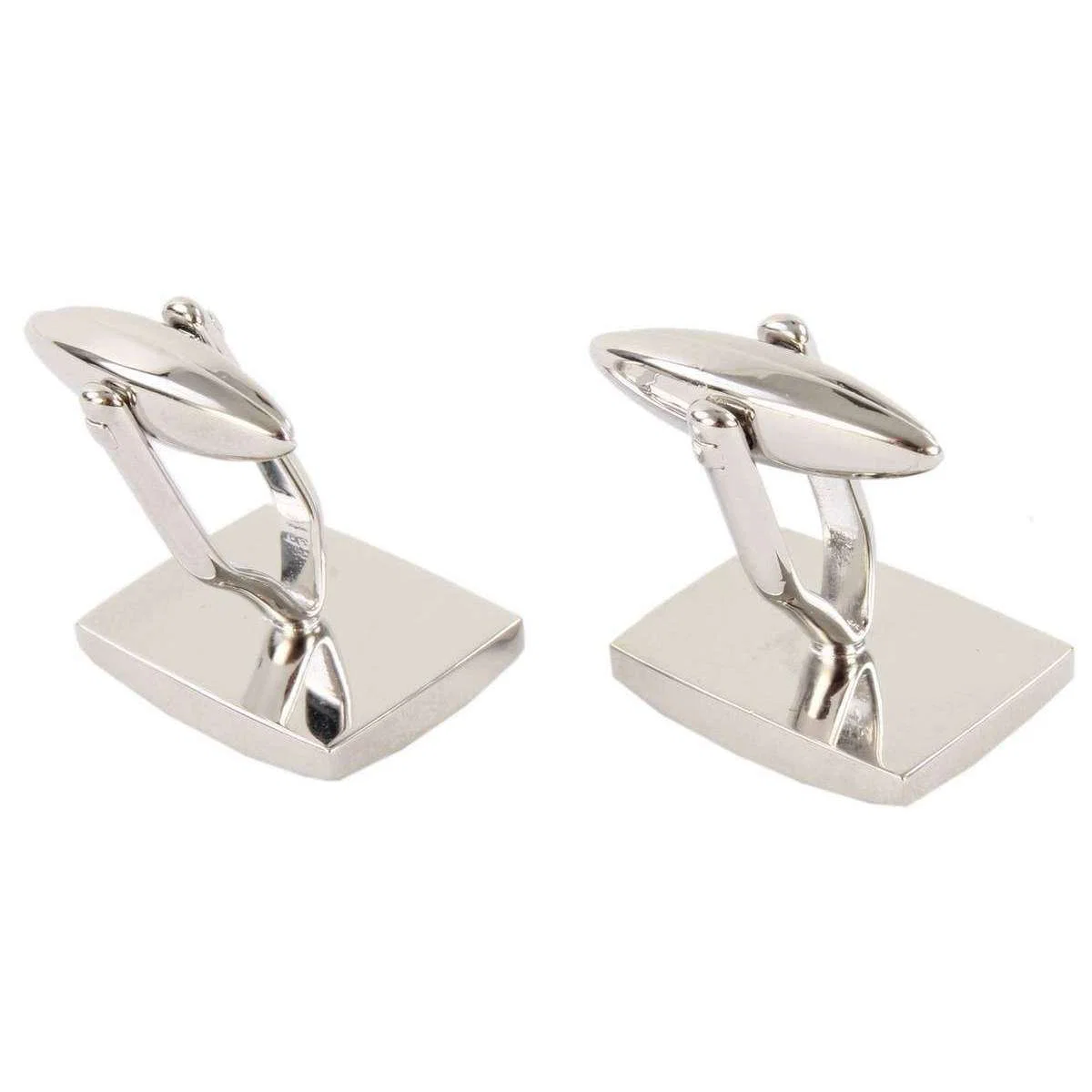 David Van Hagen 2-Tone Rectangle Cufflinks - Blue - Image 4