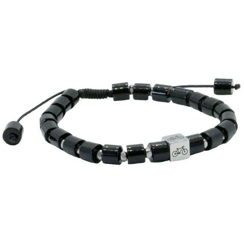 David Van Hagen Bicycle Bead Agate Bracelet - Black