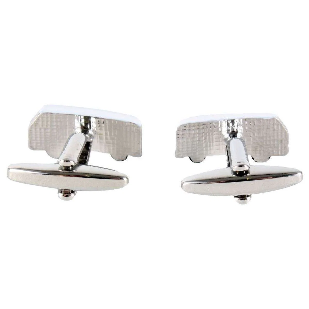 David Van Hagen Campervan Cufflinks - Blue/Silver - Image 3