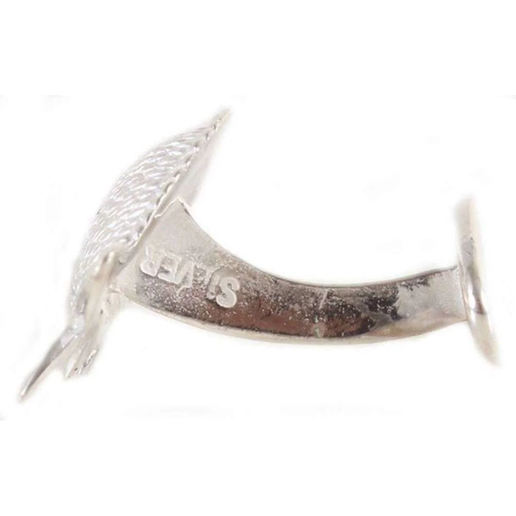 David Van Hagen Carp Fish Cufflinks - Silver - Image 3