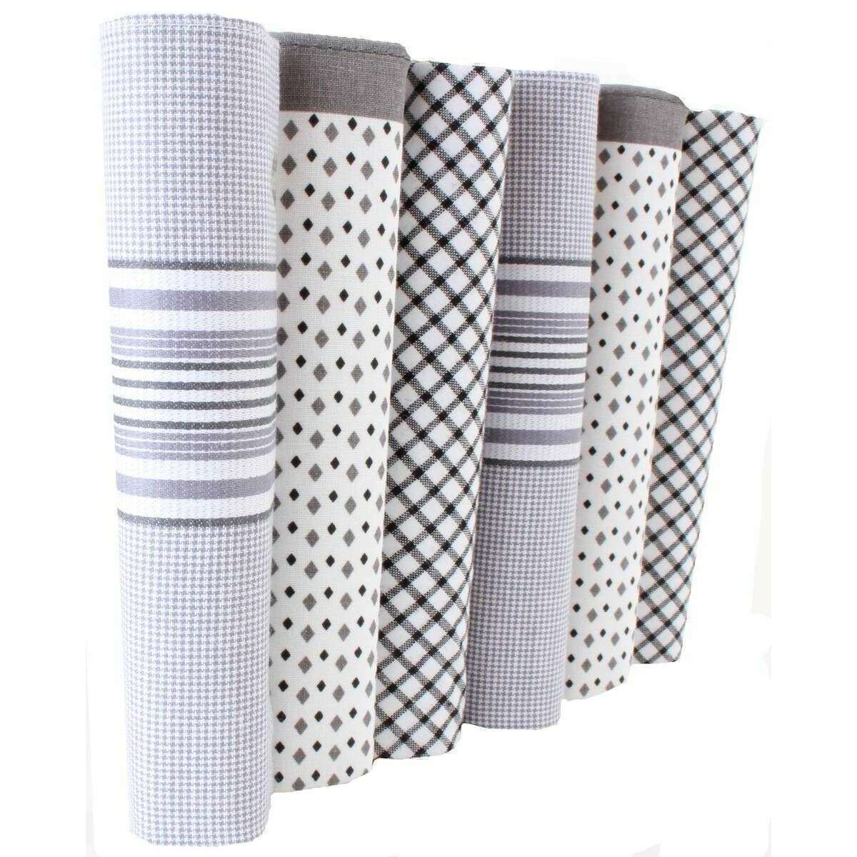 David Van Hagen Checked 6 Pack Handkerchief - Grey - Image 3