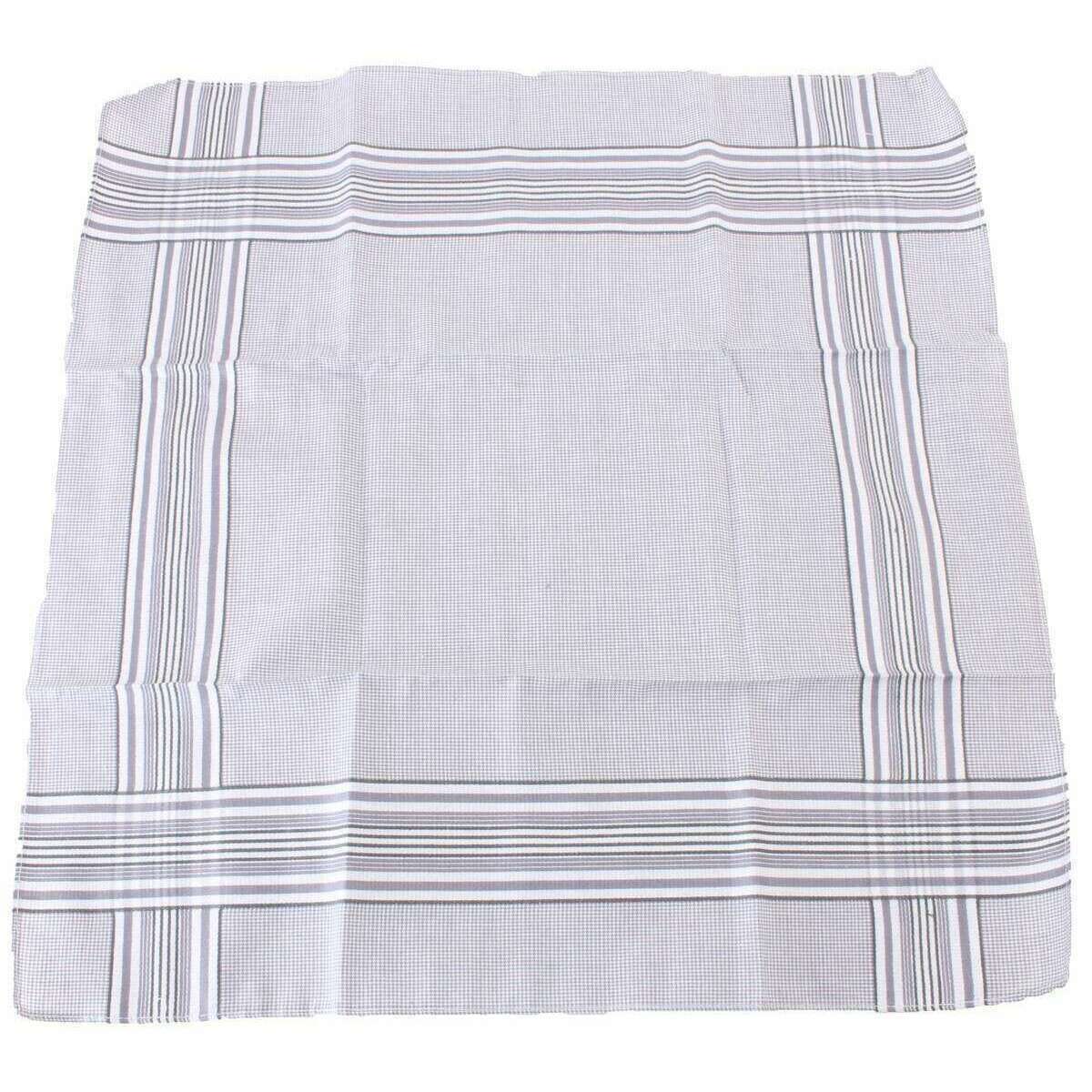 David Van Hagen Checked 6 Pack Handkerchief - Grey - Image 4