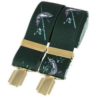 David Van Hagen Classic Fishing Line Fashion Brace - Dark Green
