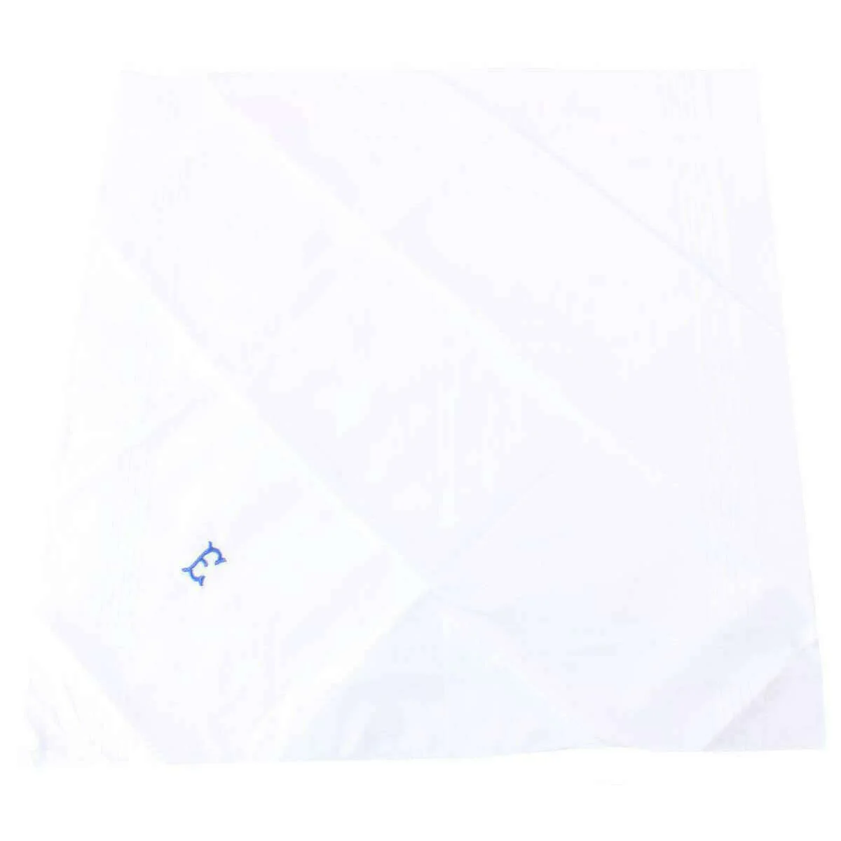 David Van Hagen E Initial 3 Pack Handkerchief - White/Blue - Image 4