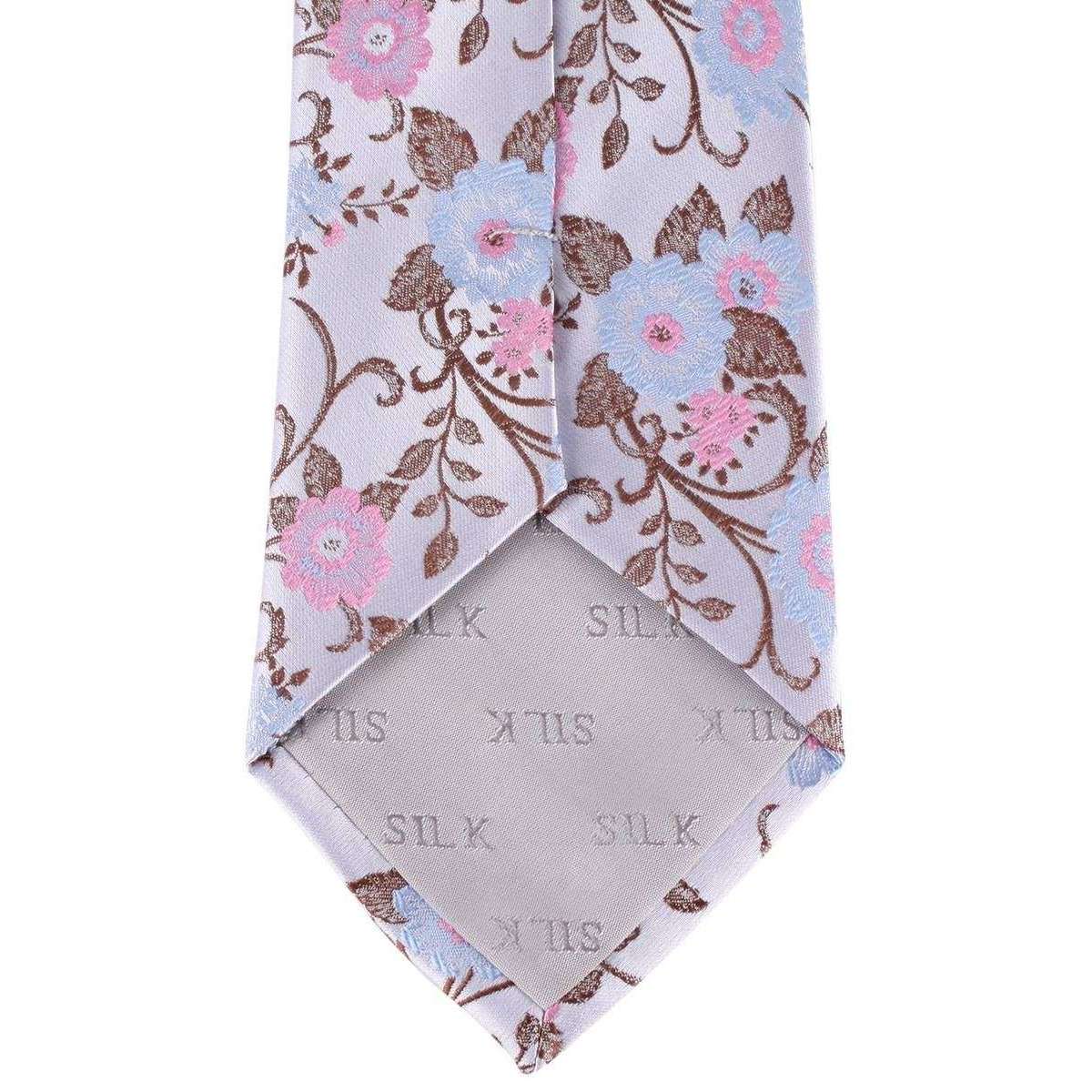 David Van Hagen Floral Tie - Pale Lilac - Image 2