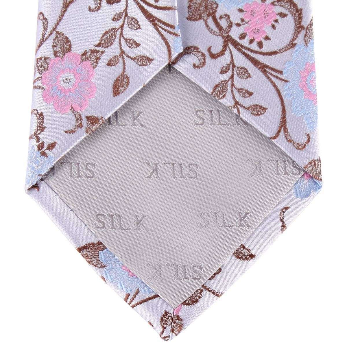 David Van Hagen Floral Tie - Pale Lilac - Image 3