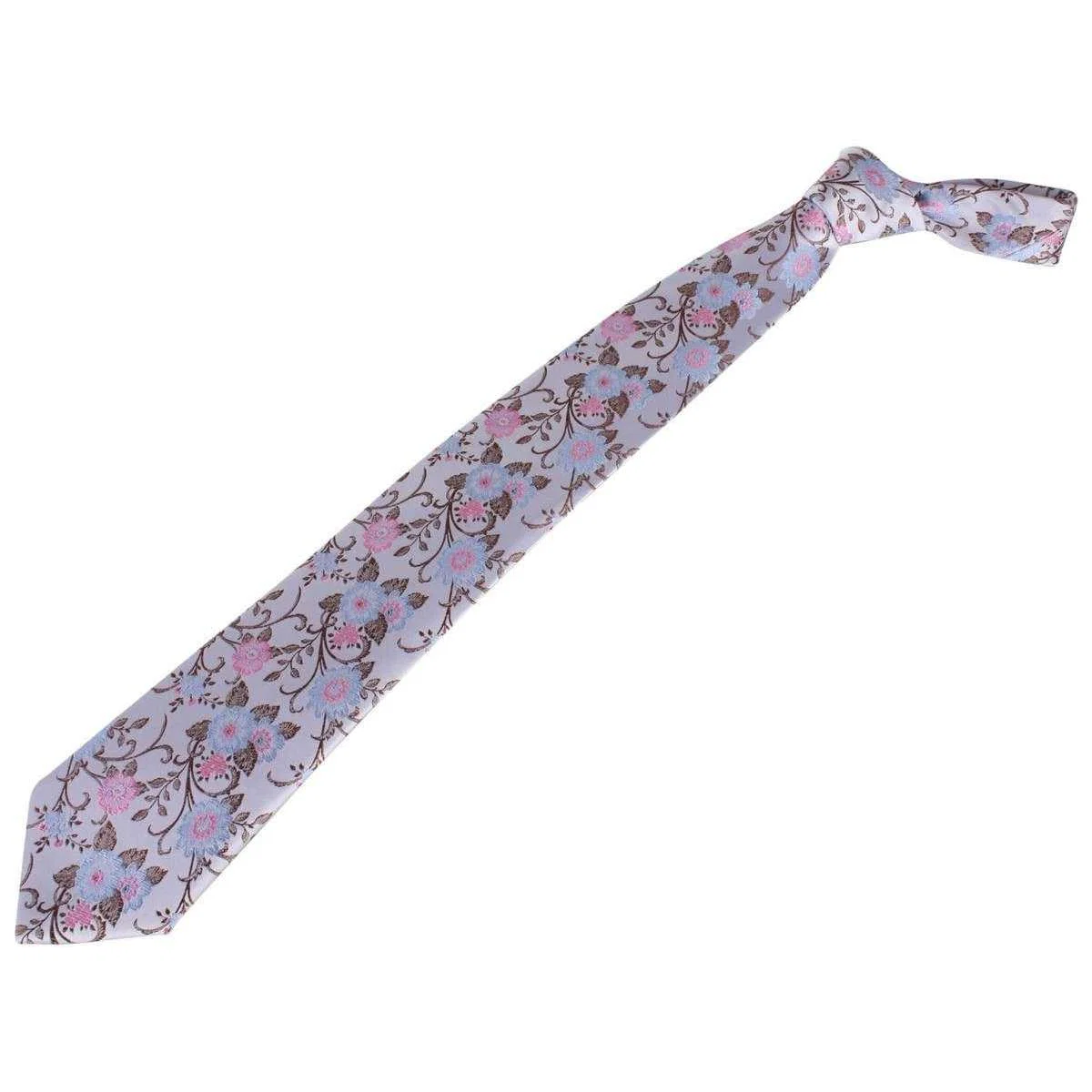 David Van Hagen Floral Tie - Pale Lilac - Image 5