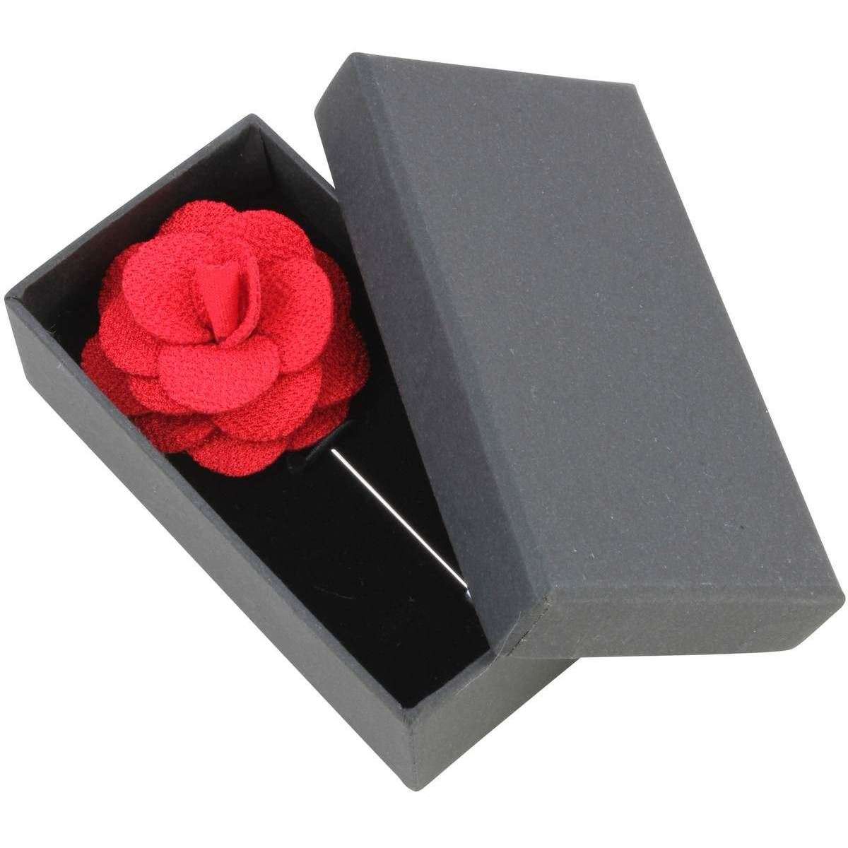 David Van Hagen Flower Lapel Pin - Red - Image 2