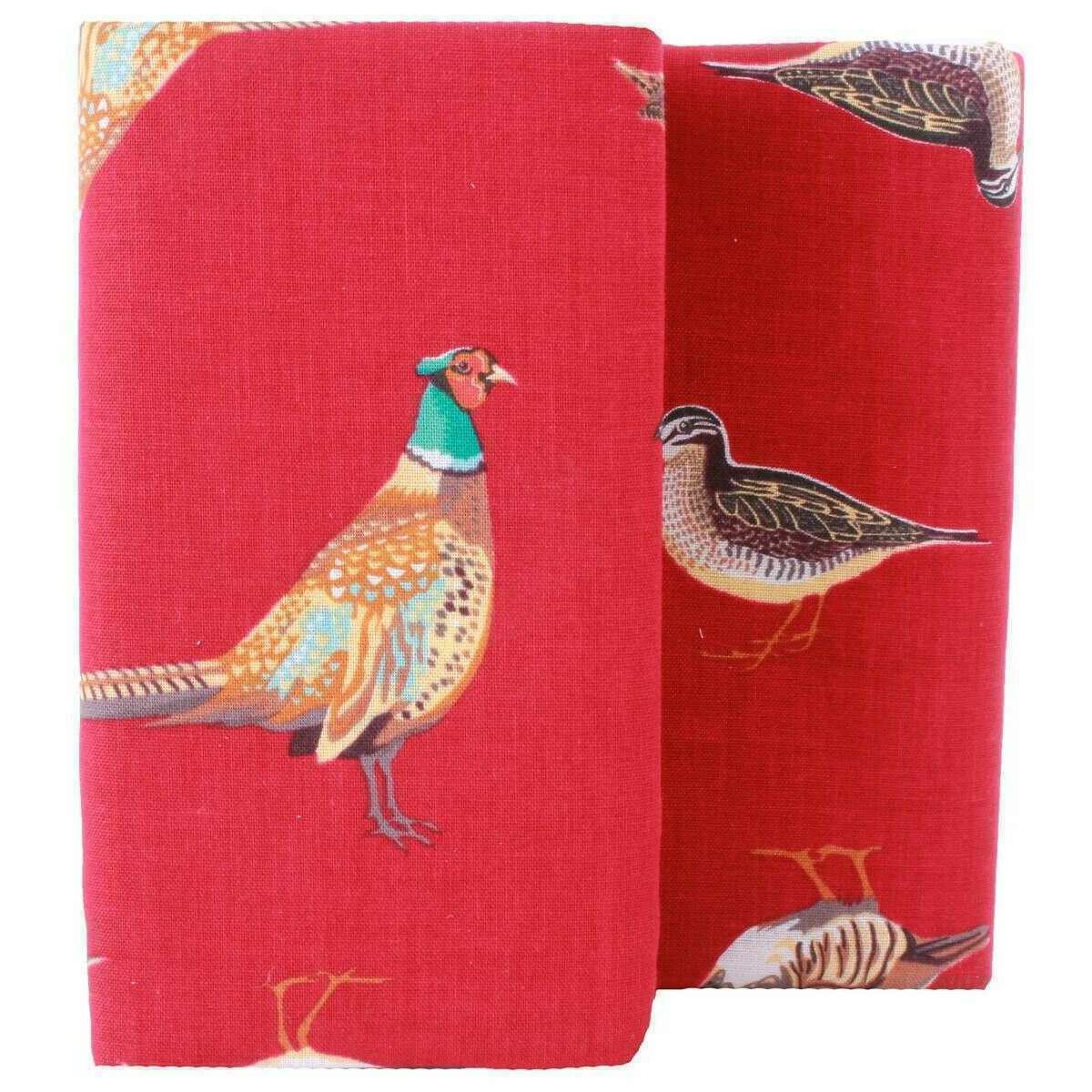 David Van Hagen Game Birds 2 Pack Handkerchief - Burgundy - Image 4