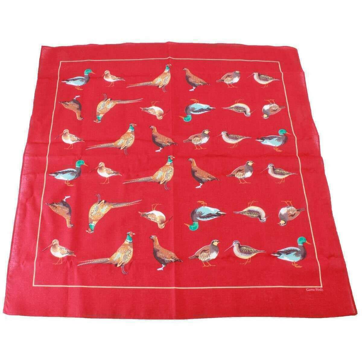 David Van Hagen Game Birds 2 Pack Handkerchief - Burgundy - Image 5