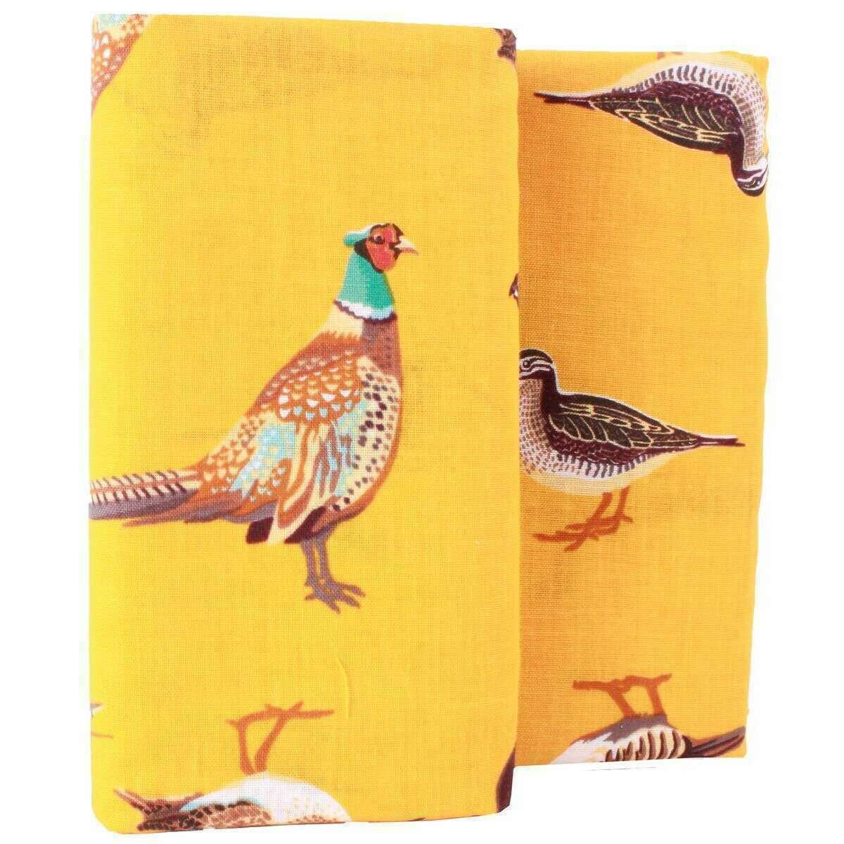 David Van Hagen Game Birds 2 Pack Handkerchief - Gold - Image 4