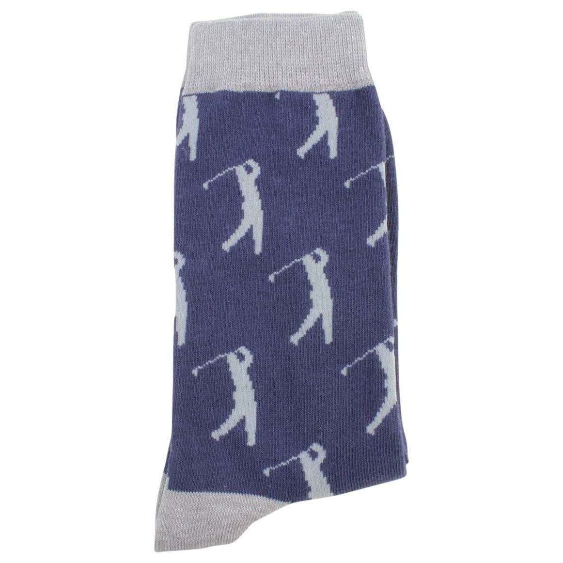 David Van Hagen Golfer Socks - Blue/Grey - Image 2