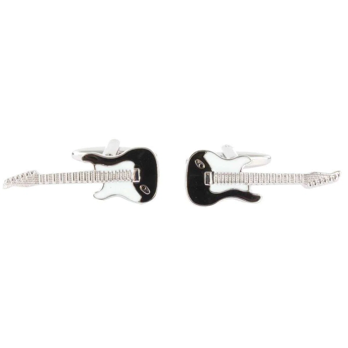 David Van Hagen Guitar Cufflinks - Silver/Black