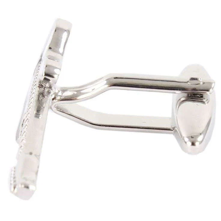 David Van Hagen Guitar Cufflinks - Silver/Black - Image 3