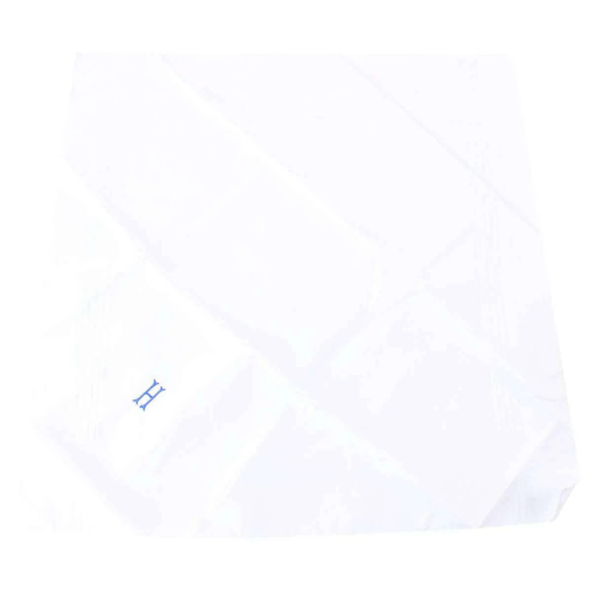 David Van Hagen H Initial 3 Pack Handkerchief - White/Blue - Image 4