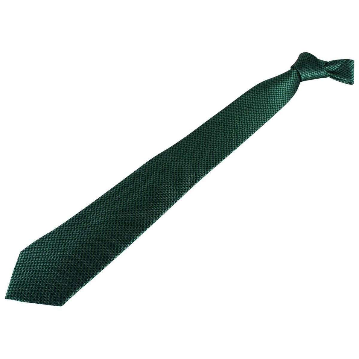 David Van Hagen Houndstooth Tie - Green/Navy - Image 5