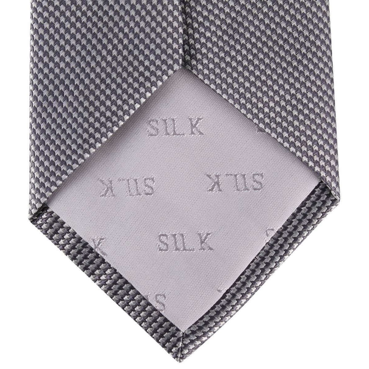 David Van Hagen Houndstooth Tie - Grey/White - Image 3