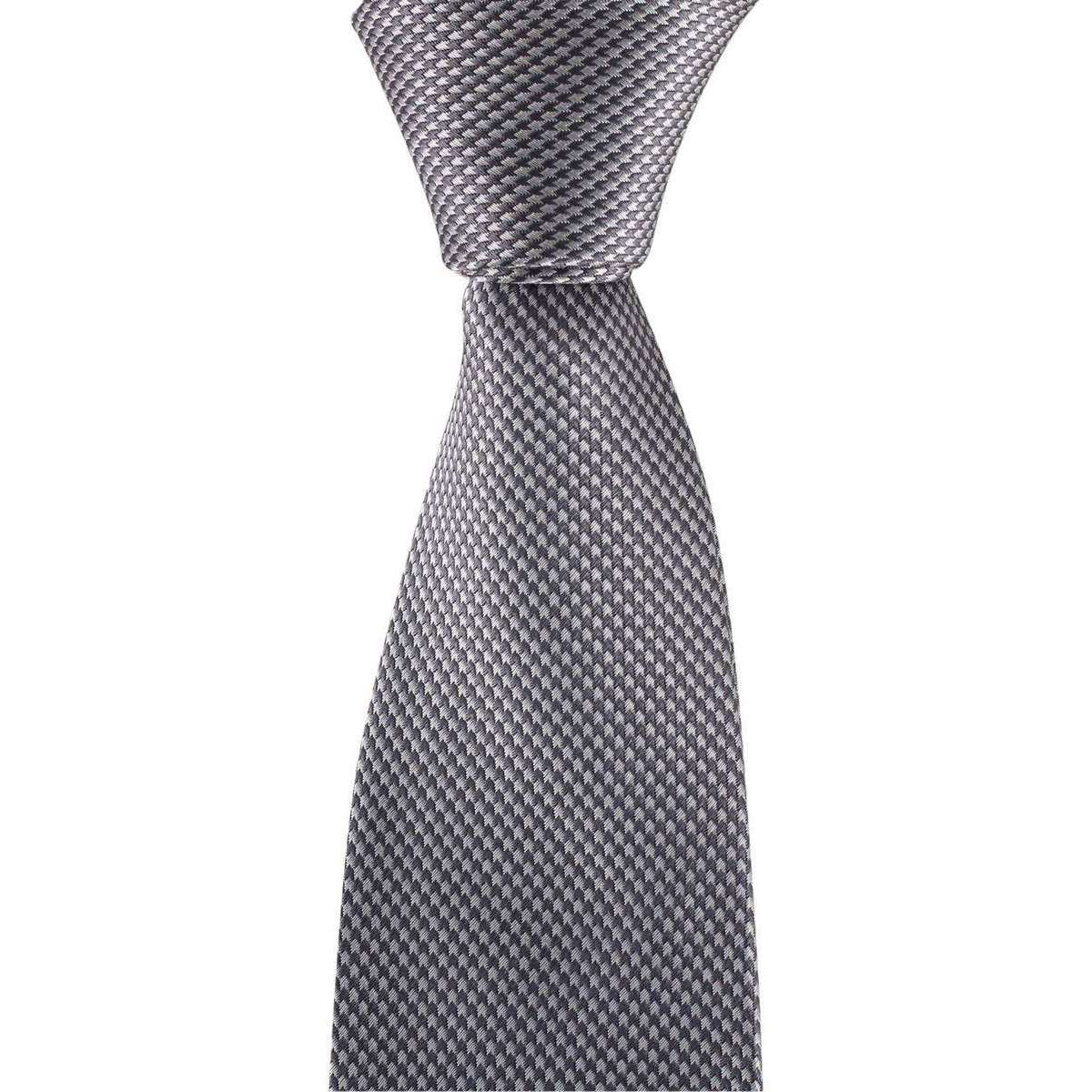 David Van Hagen Houndstooth Tie - Grey/White - Image 6