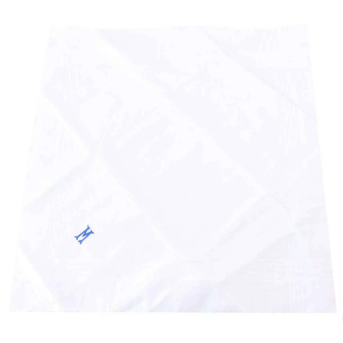 David Van Hagen M Initial 3 Pack Handkerchief - White/Blue - Image 3