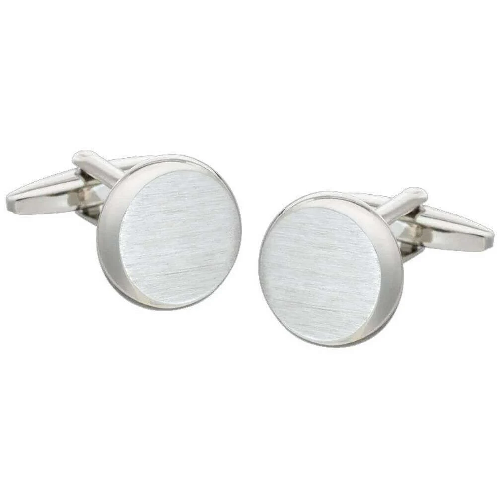 David Van Hagen O Shaped Cufflinks - Silver