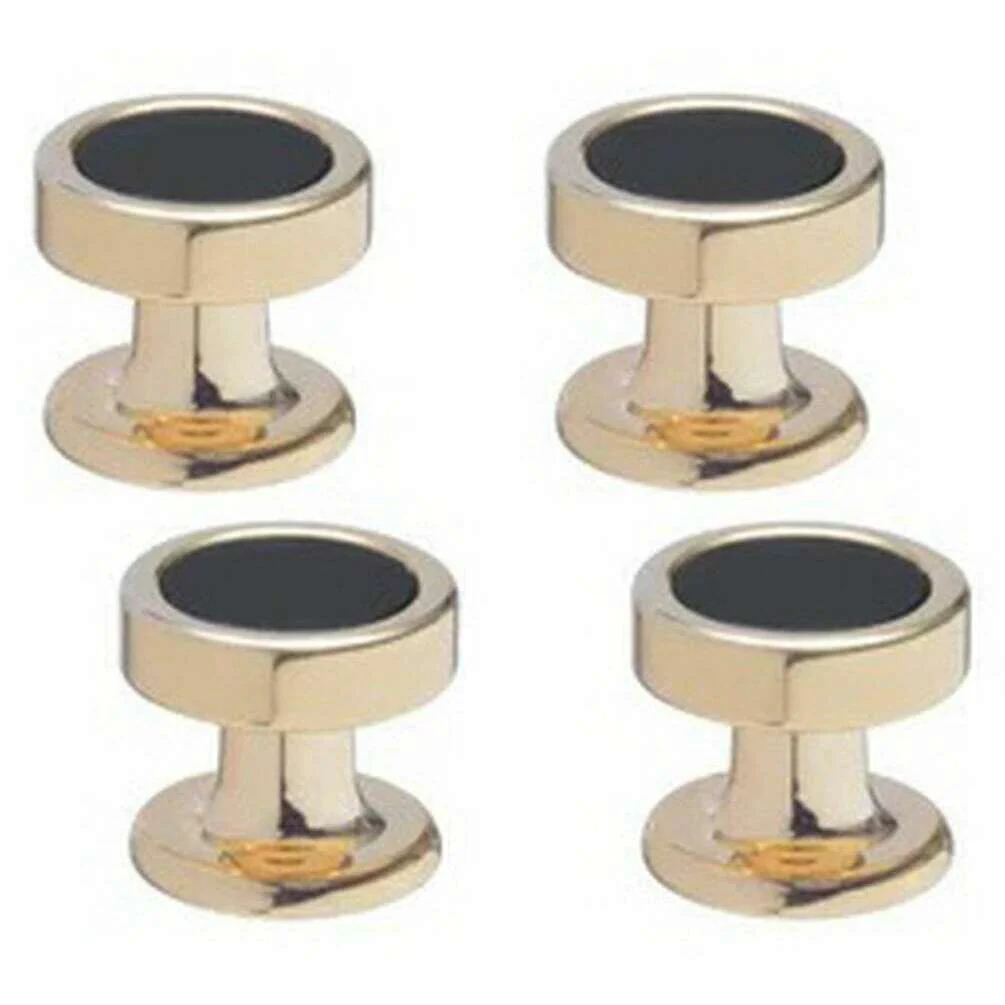 David Van Hagen Onyx Dress Studs - Black/Gold