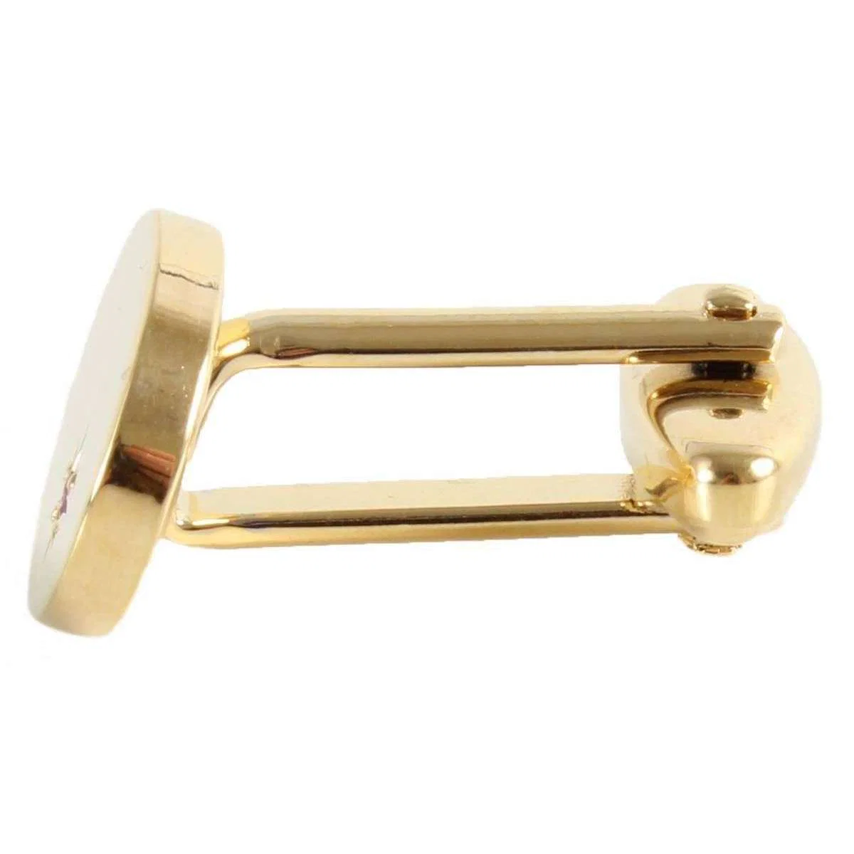 David Van Hagen Oval Ruby Cufflinks - Gold - Image 3