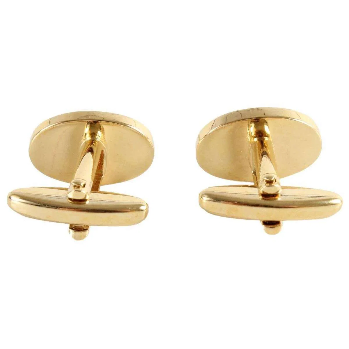 David Van Hagen Oval Ruby Cufflinks - Gold - Image 4