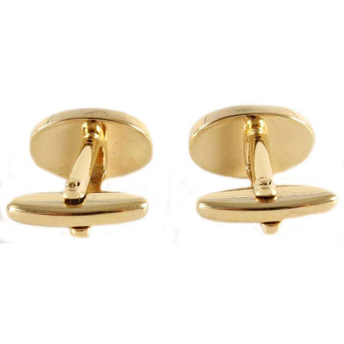 David Van Hagen Oval Sapphire Cufflinks - Gold/Blue - Image 4