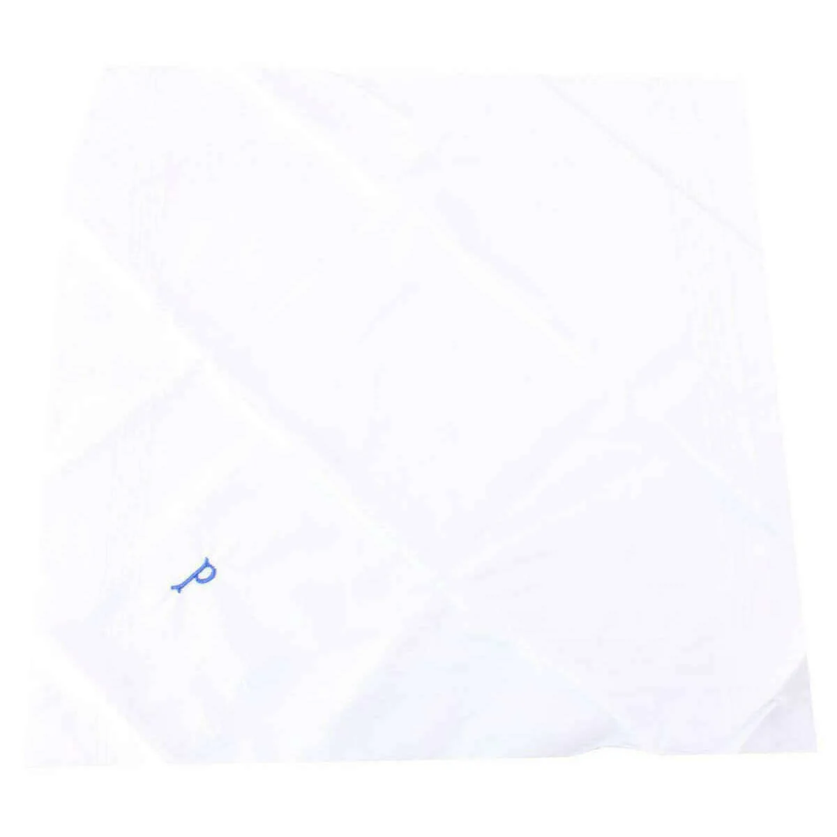 David Van Hagen P Initial 3 Pack Handkerchief - White/Blue - Image 4