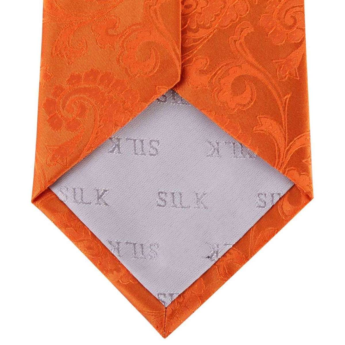 David Van Hagen Paisley Tie - Orange - Image 3