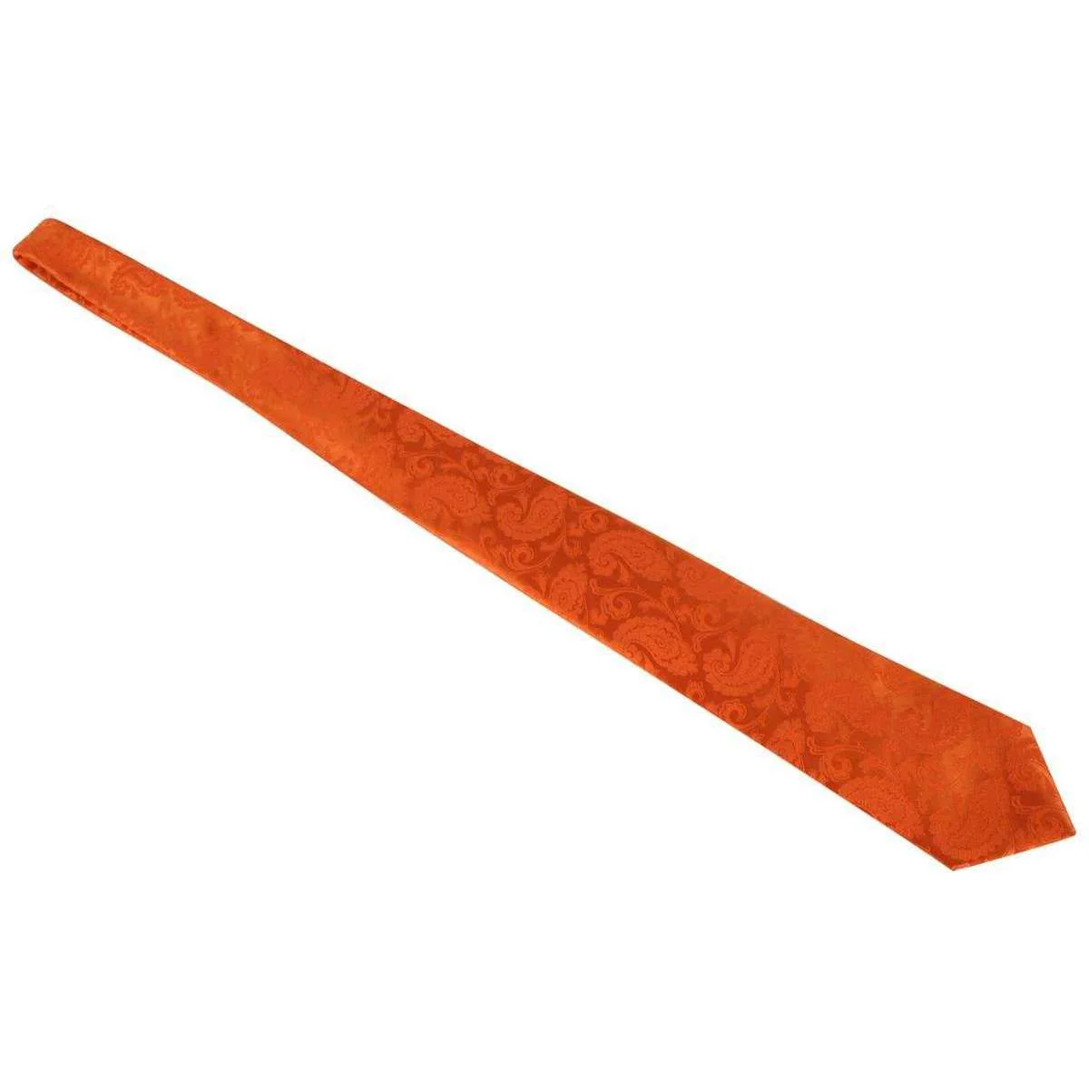 David Van Hagen Paisley Tie - Orange - Image 4