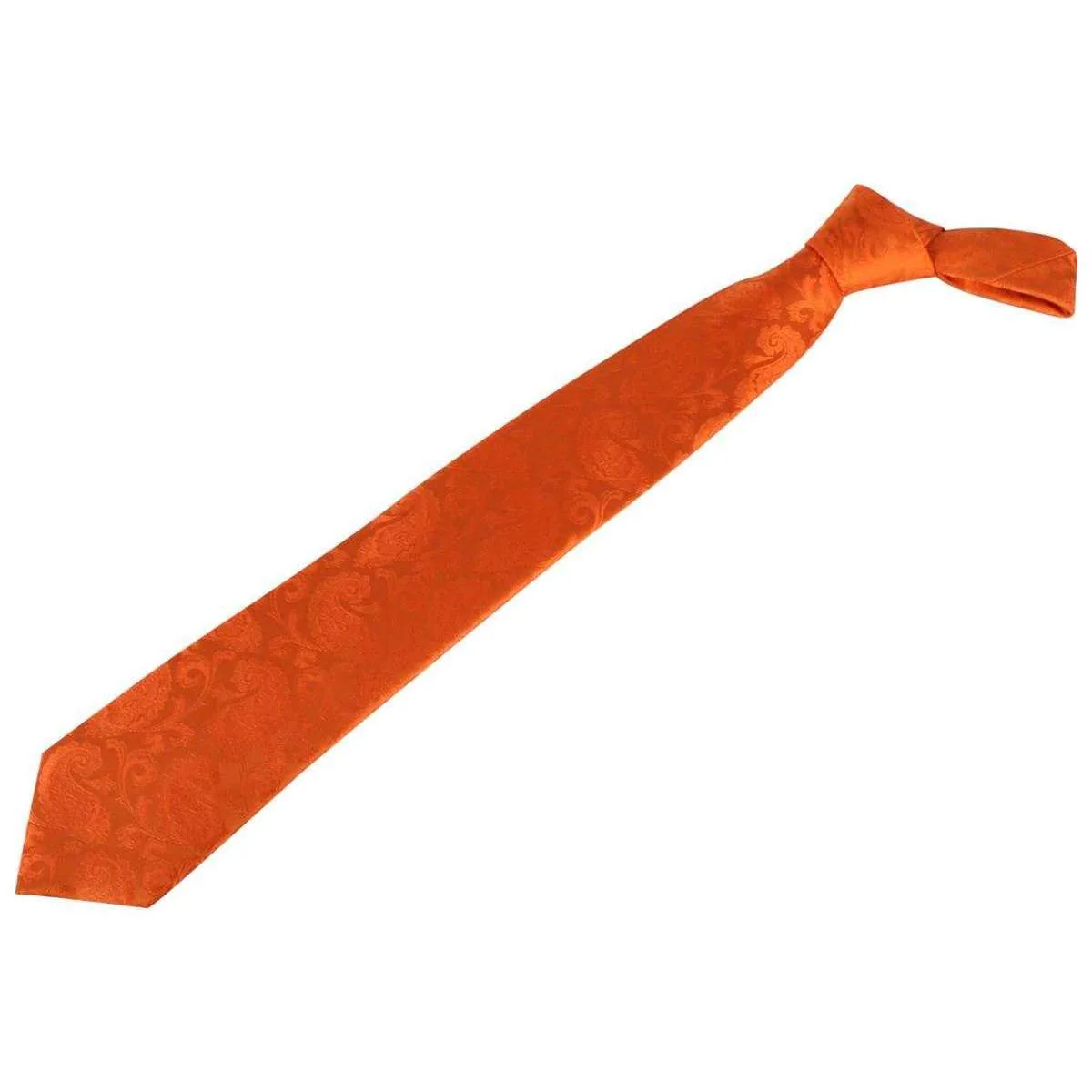 David Van Hagen Paisley Tie - Orange - Image 5