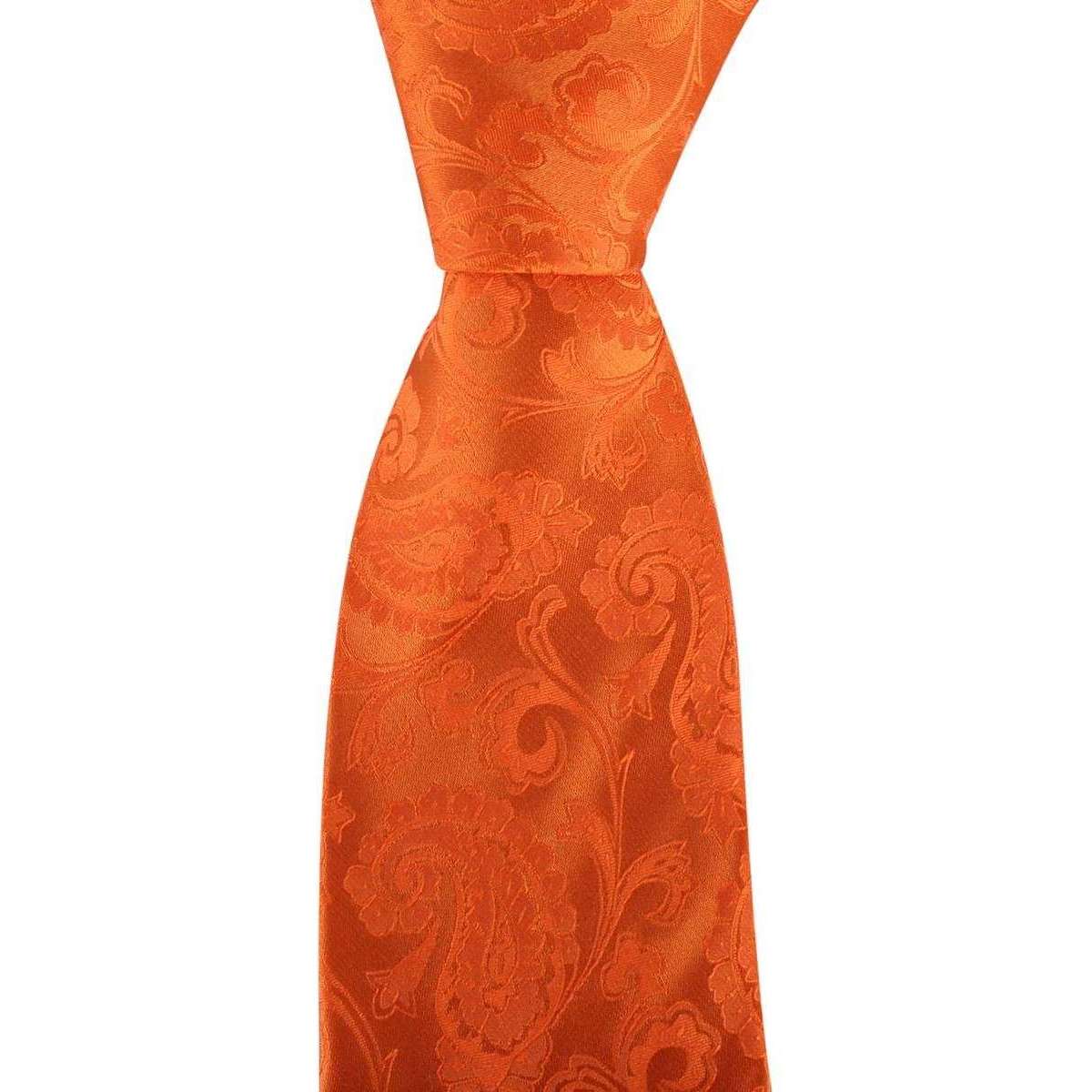David Van Hagen Paisley Tie - Orange - Image 6