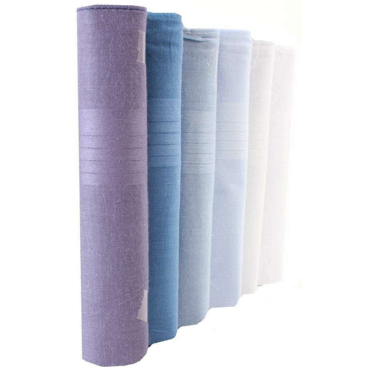 David Van Hagen Plain 6 Pack Handkerchief - Blue - Image 3
