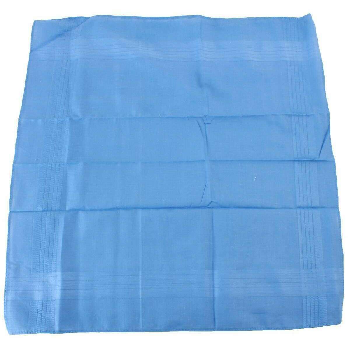 David Van Hagen Plain 6 Pack Handkerchief - Blue - Image 4