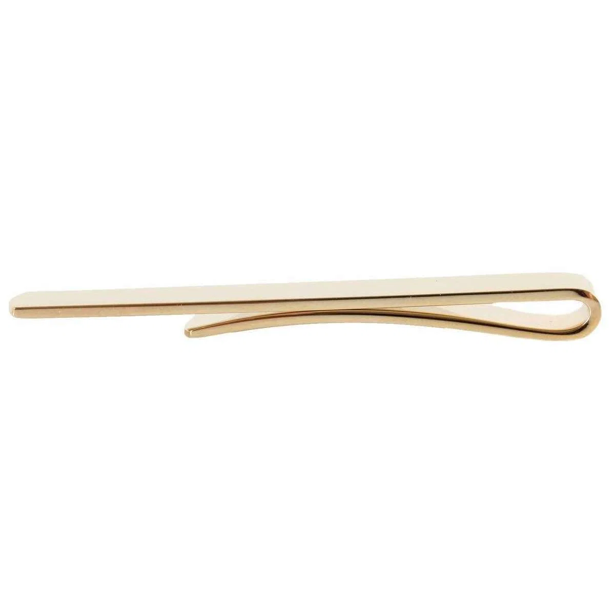 David Van Hagen Plain Skinny Tie Slide - Gold - Image 2