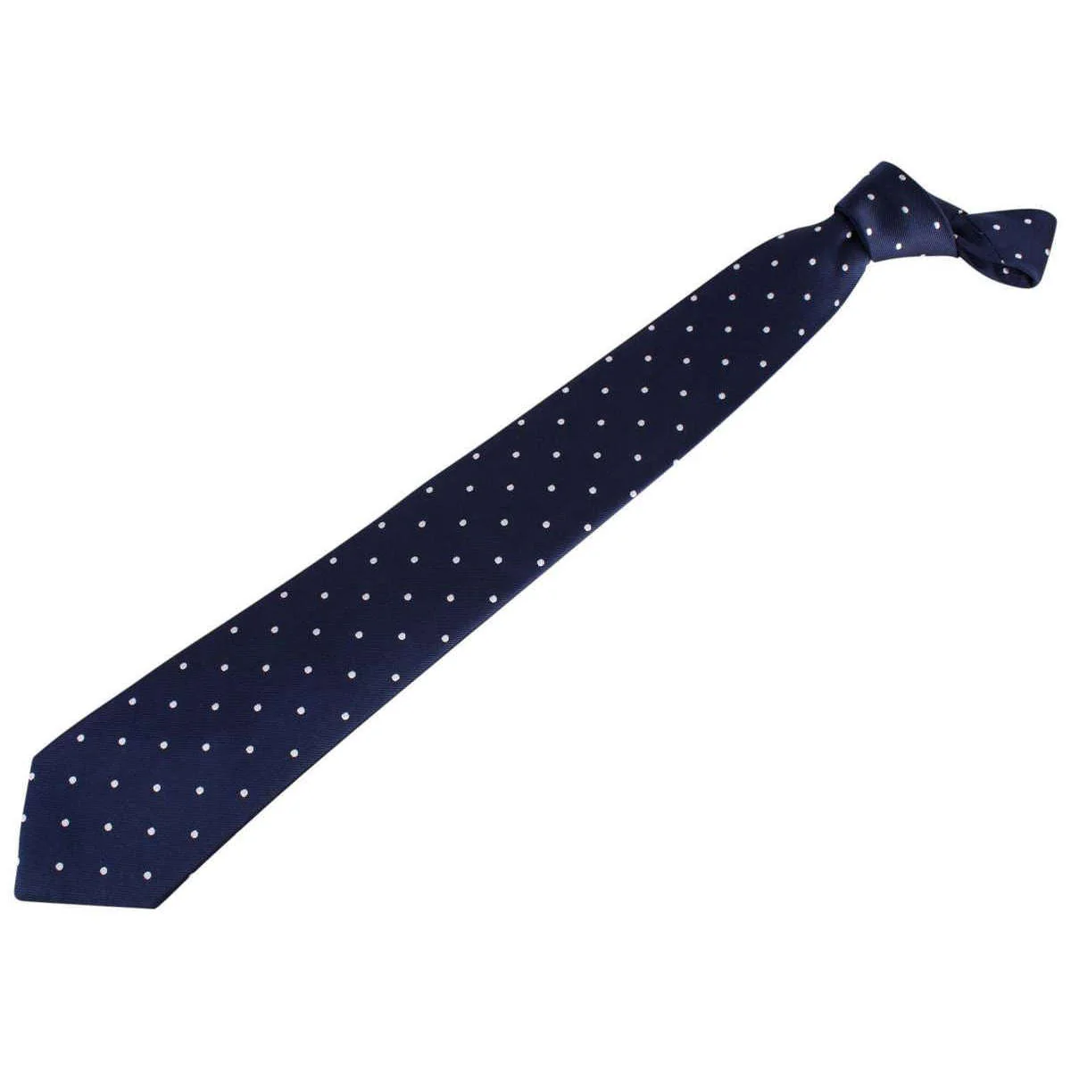 David Van Hagen Polka Dot Tie - Navy/White - Image 4