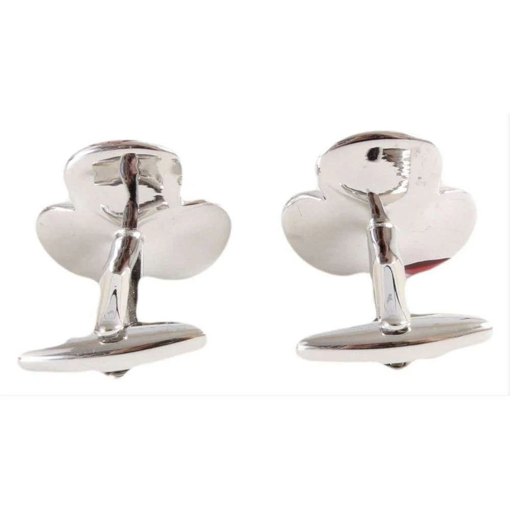 David Van Hagen Poppy Cufflinks - Red - Image 2