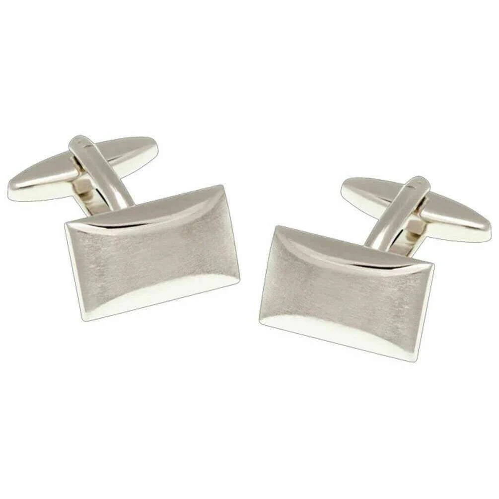 David Van Hagen Rectangle Cufflinks - Silver