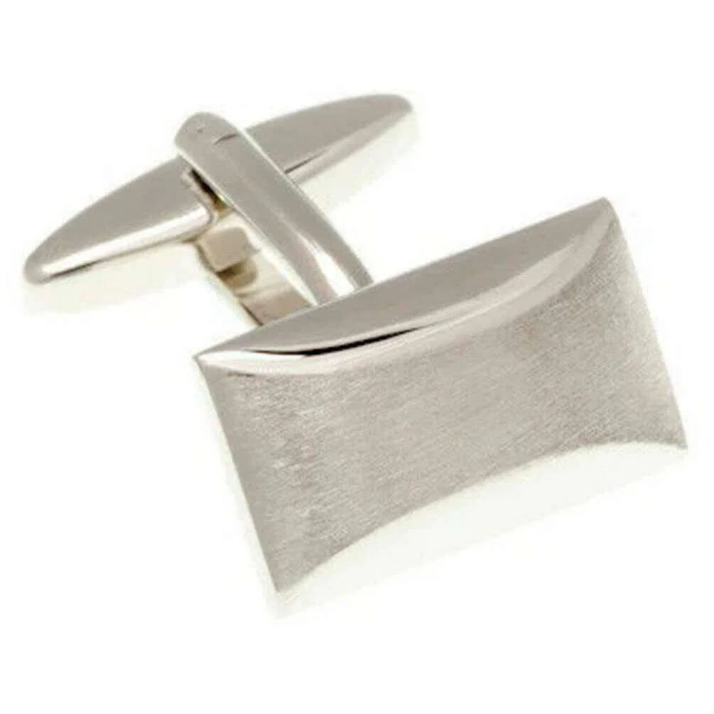 David Van Hagen Rectangle Cufflinks - Silver - Image 2