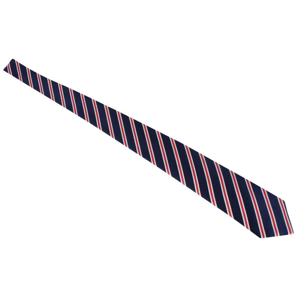 David Van Hagen Regimental Striped Tie - Navy/Red/White - Image 4