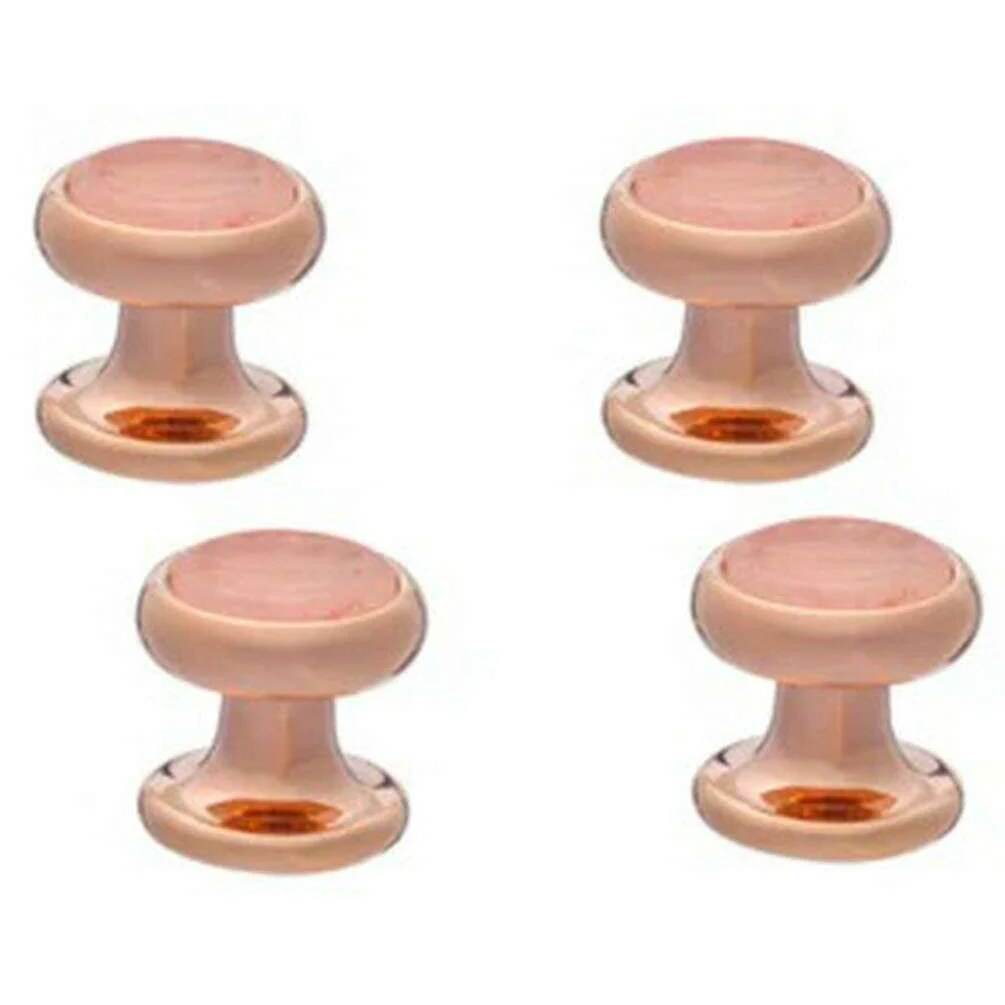 David Van Hagen Rose Quartz Dress Stud Set - Pink/Rose Gold