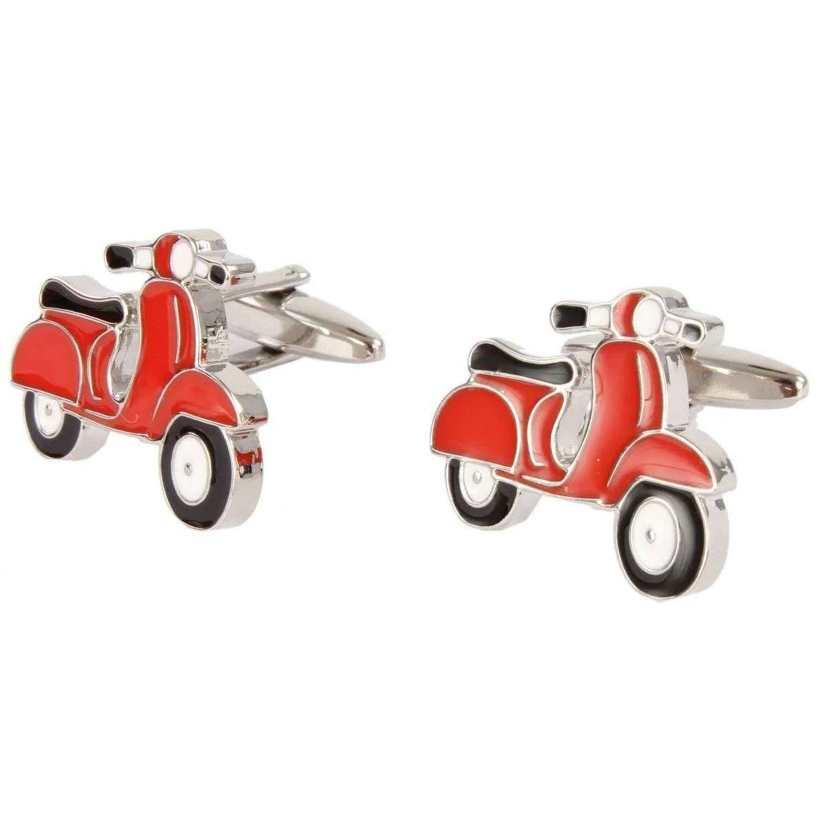 David Van Hagen Scooter Cufflinks - Red - Image 2